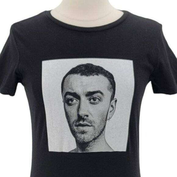 Sam Smith Blanks Factory 2018 Black Tour Fitted T-Shirt Womens Large - Picture 2 of 8
